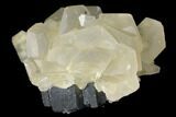 Calcite Crystal Cluster with Green Fluorite - China #132763-1